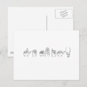 Lesbian in Sign Language Briefkaart (Voorkant / Achterkant)