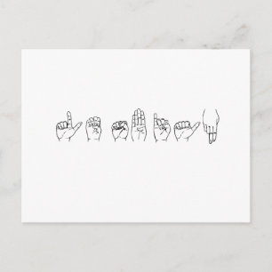 Lesbian in Sign Language Briefkaart