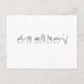 Lesbian in Sign Language Briefkaart (Voorkant)