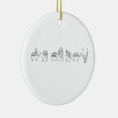 Lesbian in Sign Language Keramisch Ornament (Rechts)