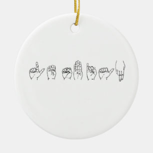 Lesbian in Sign Language Keramisch Ornament