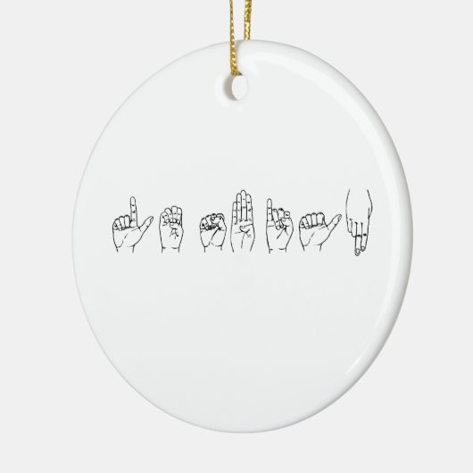 Lesbian in Sign Language Keramisch Ornament (Links)