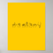 Lesbian in Sign Language Poster (Voorkant)