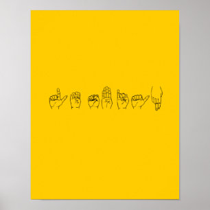 Lesbian in Sign Language Poster
