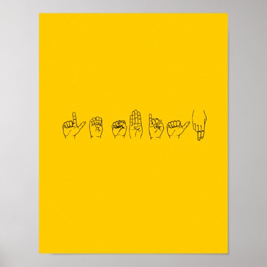 Lesbian in Sign Language Poster (Voorkant)