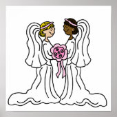Lesbian interracial Couple Poster (Voorkant)