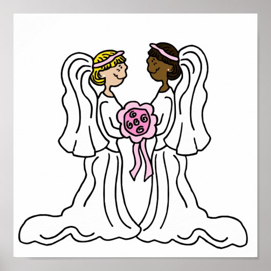 Lesbian interracial Couple Poster (Voorkant)