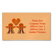 Lesbian kerstontbijt Dames Couple - Aangepast Magnetisch Visitekaartje (Voorkant)