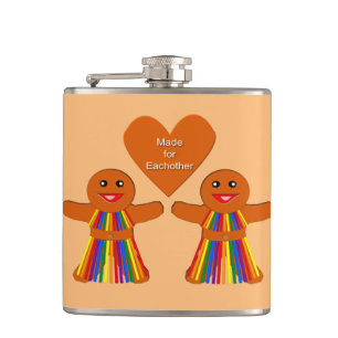 Lesbian Kerstontbijt Dames Couple Heupfles