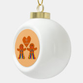 Lesbian Kerstontbijt Dames Couple Keramische Bal Ornament (Rechts)