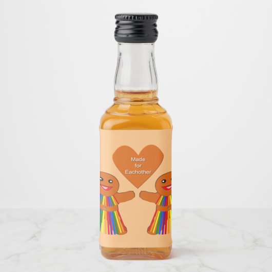 Lesbian Kerstontbijt Dames Couple Likeurfles Etiket (Voorkant)