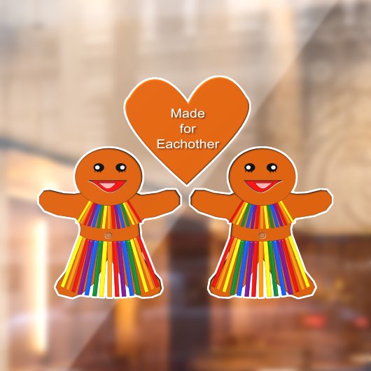 Lesbian Kerstontbijt Dames Couple Raamsticker (Vel 2)