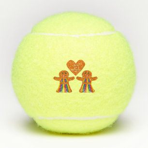 Lesbian Kerstontbijt Dames Couple Tennisballen