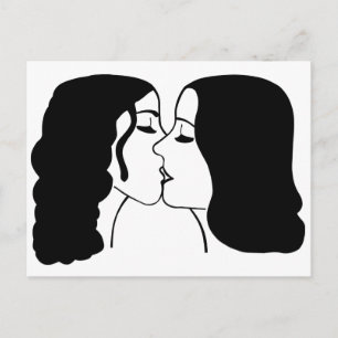Lesbian Kiss Briefkaart