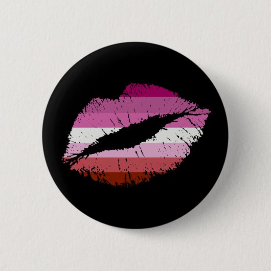 Lesbian Kiss Ronde Button 5,7 Cm (Voorkant)