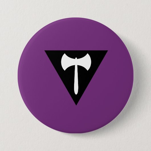 Lesbian Labrys Pride Flag Ronde Button 7,6 Cm (Voorkant)