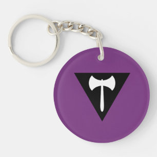 Lesbian Labrys Pride Flag Sleutelhanger