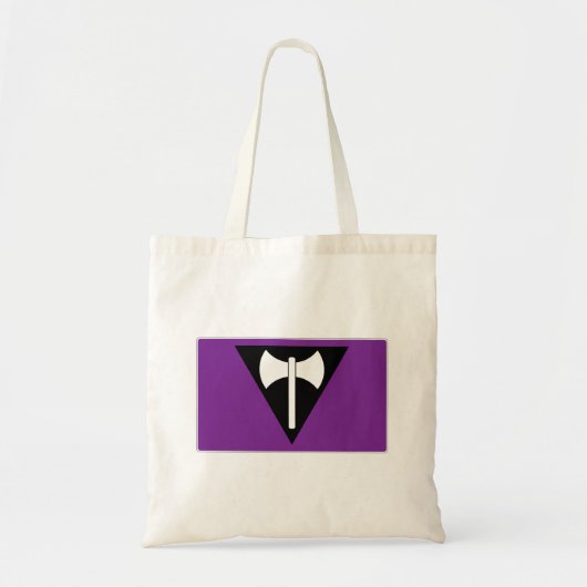 Lesbian Labrys Pride Flag Tote Bag (Voorkant)