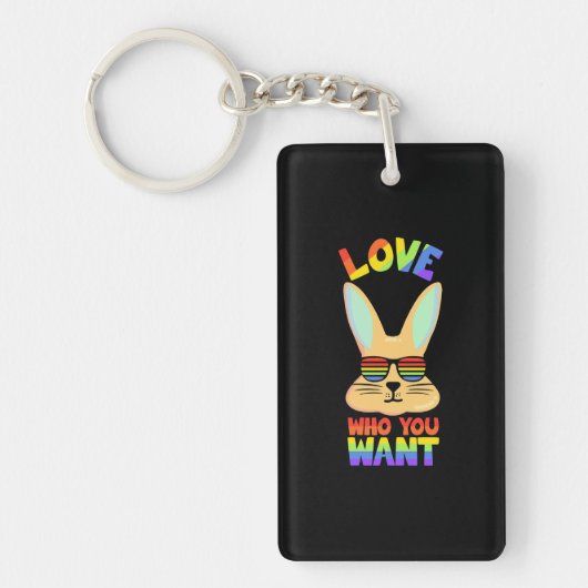 Lesbian LGBT Rabbit Sleutelhanger (Voorkant)
