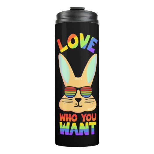 Lesbian LGBT Rabbit Thermosbeker (Voorkant)