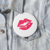 LESBIAN LIPS SYMBOOL RONDE BUTTON 4,0 CM (In situ)