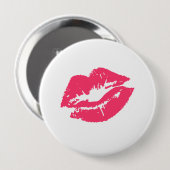 LESBIAN LIPS SYMBOOL RONDE BUTTON 4,0 CM (Voorkant /achterkant)