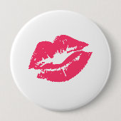 LESBIAN LIPS SYMBOOL RONDE BUTTON 4,0 CM (Voorkant)