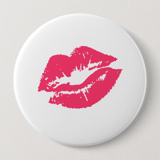 LESBIAN LIPS SYMBOOL RONDE BUTTON 4,0 CM (Voorkant)