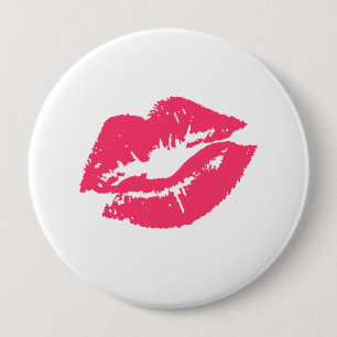 LESBIAN LIPS SYMBOOL RONDE BUTTON 4,0 CM