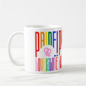 Lesbian Love LGBT Pride Rainbow Typography Koffiemok (Links)
