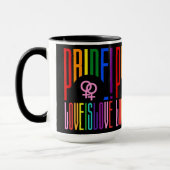 Lesbian Love LGBT Pride Rainbow Typography Mok (Links)