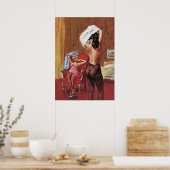 Lesbian Love  Pulp Magazine Hoesje Art Poster (Keuken)