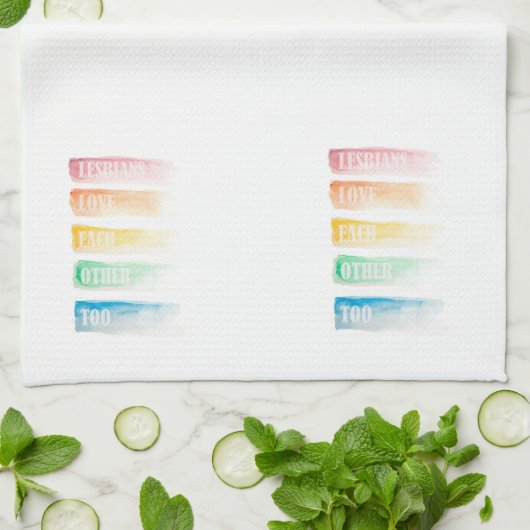 Lesbian Love Tea Towel Theedoek (Gevouwen)