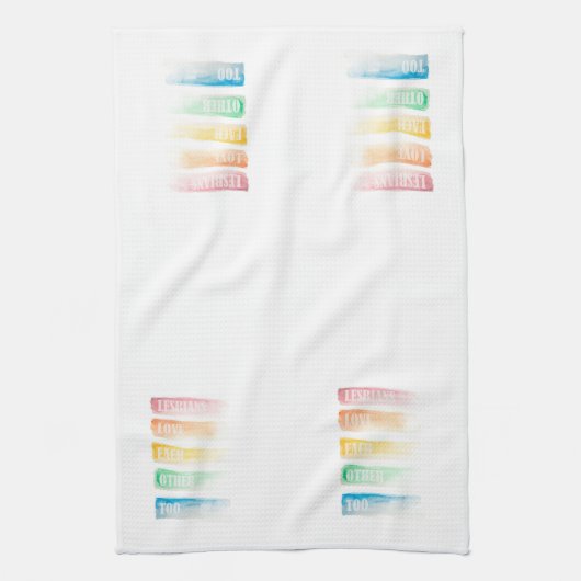 Lesbian Love Tea Towel Theedoek (Verticaal)