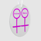 Lesbian Lovers  Acrylo Ornament (voorkant)