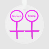 Lesbian Lovers  Acrylo Ornament (achterkant)