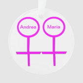 Lesbian Lovers  Acrylo Ornament (voorkant)