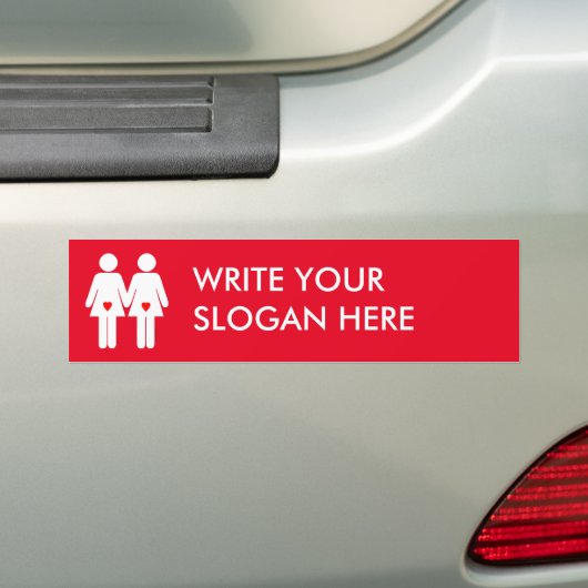 Lesbian Lovers Bumpersticker (Op auto)