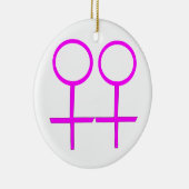Lesbian Lovers Custom Pendant Keramisch Ornament (Rechts)