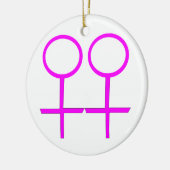Lesbian Lovers Custom Pendant Keramisch Ornament (Links)