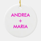 Lesbian Lovers Custom Pendant Keramisch Ornament (Achterkant)