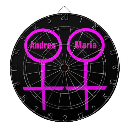 Lesbian Lovers  Dartboard Dartbord (Voorkant)
