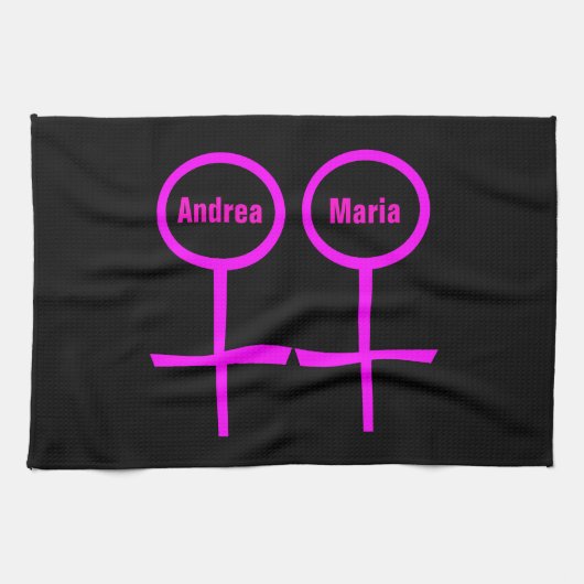 Lesbian Lovers  Kitchen Towel Theedoek (Horizontaal)