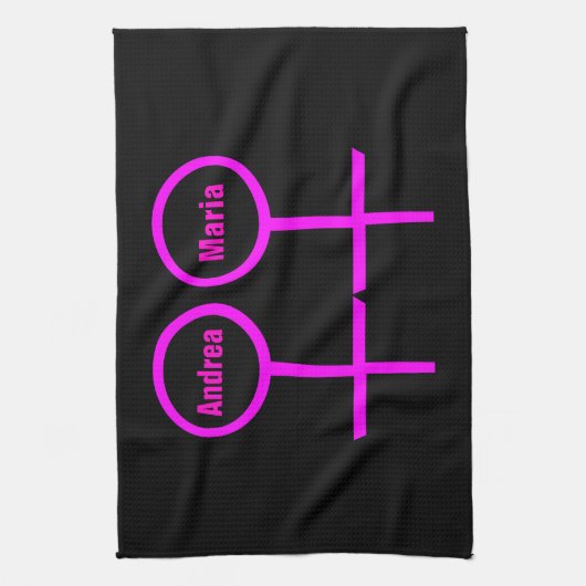 Lesbian Lovers  Kitchen Towel Theedoek (Verticaal)