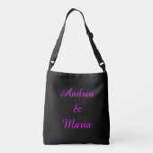 Lesbian Lovers Personalized Cross Body Bag Crossbody Tas (Achterkant)