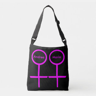 Lesbian Lovers Personalized Cross Body Bag Crossbody Tas