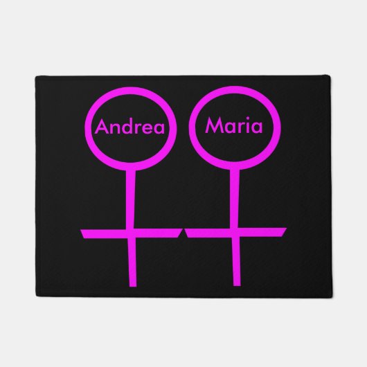 Lesbian Lovers Personalized Doormat Deurmat (Voorkant)