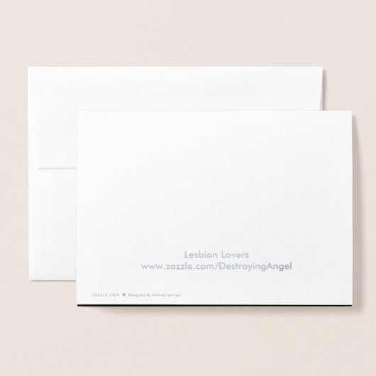 Lesbian Lovers Personalized Folie Kaart (Met envelop)