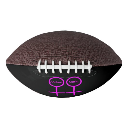 Lesbian Lovers Personalized Football (Voorkant)