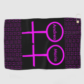 Lesbian Lovers Personalized Golf Towel Golfhanddoek (Horizontaal)
